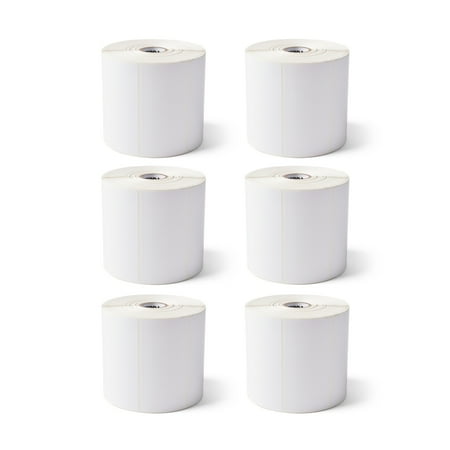 Zebra 4 x 2 in Direct Thermal Paper Labels Z-Perform 2000D Permanent Adhesive Shipping Labels - 1 in Core - 6 Rolls