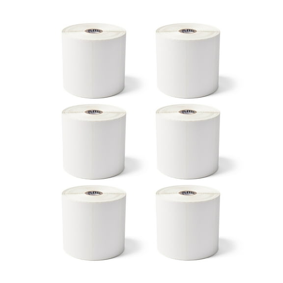 Zebra 4 x 2 in Thermal Transfer Paper Labels Z-Perform 2000T Permanent Adhesive Shipping Labels - 1 in Core - 6 Rolls