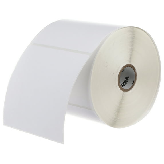 Zebra 4 x 4 in Direct Thermal Paper Labels Z-Perform 2000D Permanent Adhesive Shipping Labels - 1 in Core - 6 Rolls