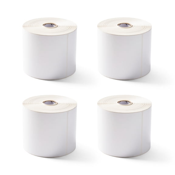 Zebra 4 x 6 in Thermal Transfer Polyester Labels Z-Ultimate 3000T Permanent Adhesive Shipping Labels - 1 in Core - 4 Rolls