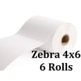 thumbnail image 1 of Zebra 4"x6" Direct Thermal Shipping Labels (250 per roll)- 6 QTY Fast Shipping!, 1 of 1