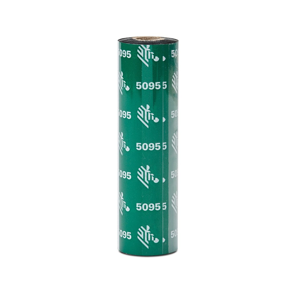 Zebra 5095 Thermal Transfer Resin Ribbon, 2.50" x 244', 0.5" Core, 12 Ribbons