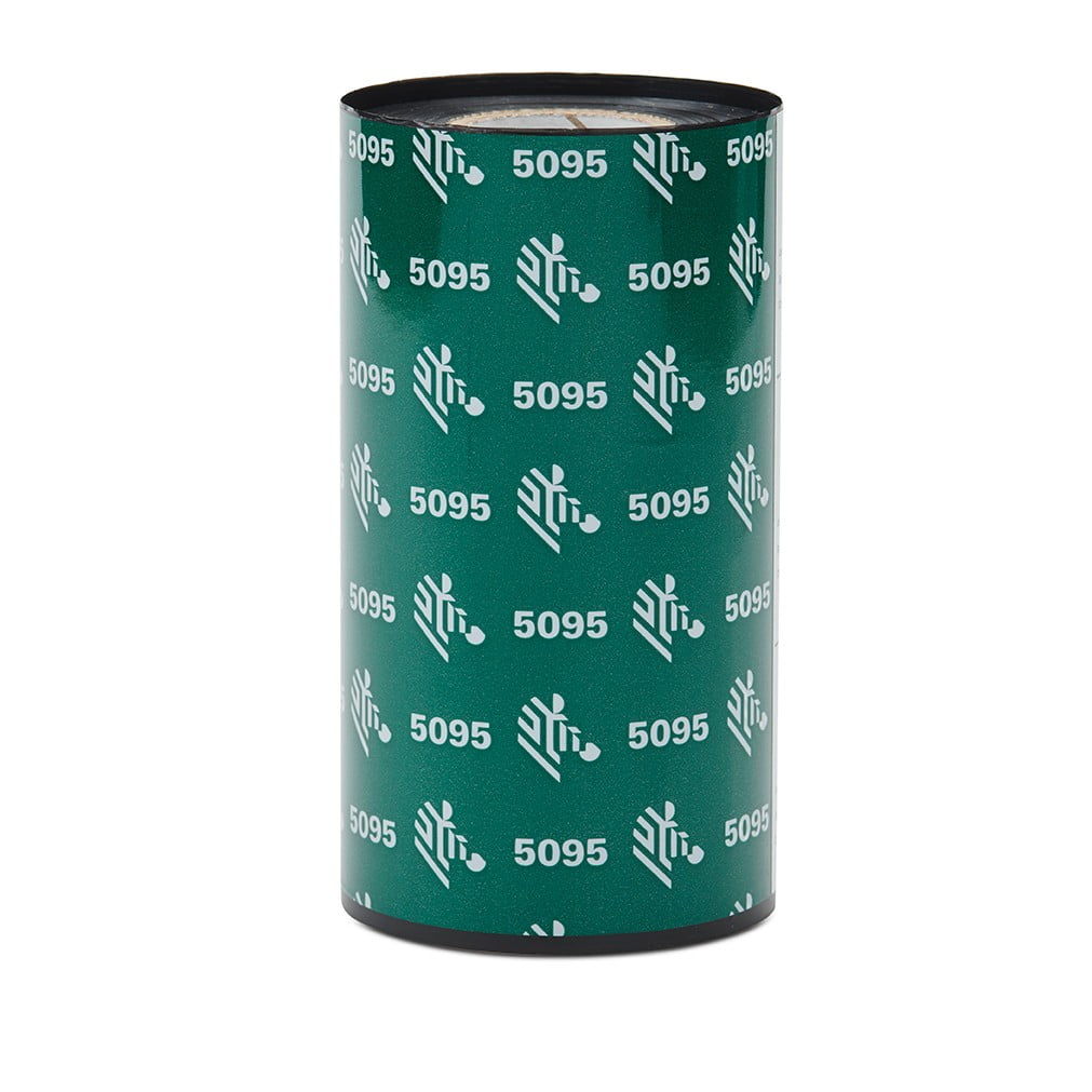 Zebra 5095 Thermal Transfer Resin Ribbon, 3.27" x 1,476', 1" Core, 6 Ribbons