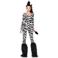 thumbnail image 1 of Leg Avenue Wild Zebra Catsuit Costume Adult Medium/Large Female, 1 of 2