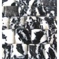 thumbnail image 1 of Zebra Agate Pendant Bead | 25x25x6.5mm | Black/White | Square | 1 Bead |, 1 of 4