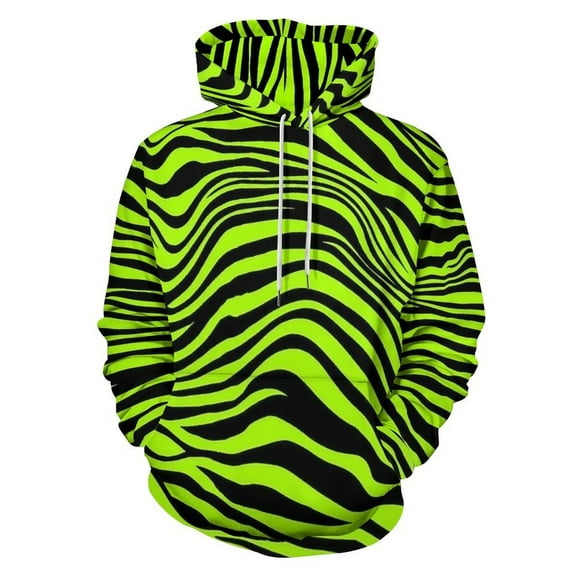 Zebra Animal Pattern Men's Women Vintage 3D Hooded Sweatshirt - All-Season Loose Fit Streetwear