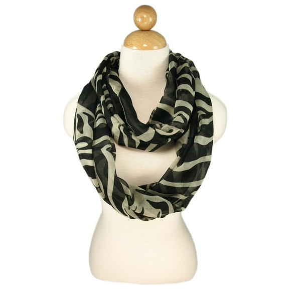 Zebra Animal Print Infinity Loop Fashion Scarf