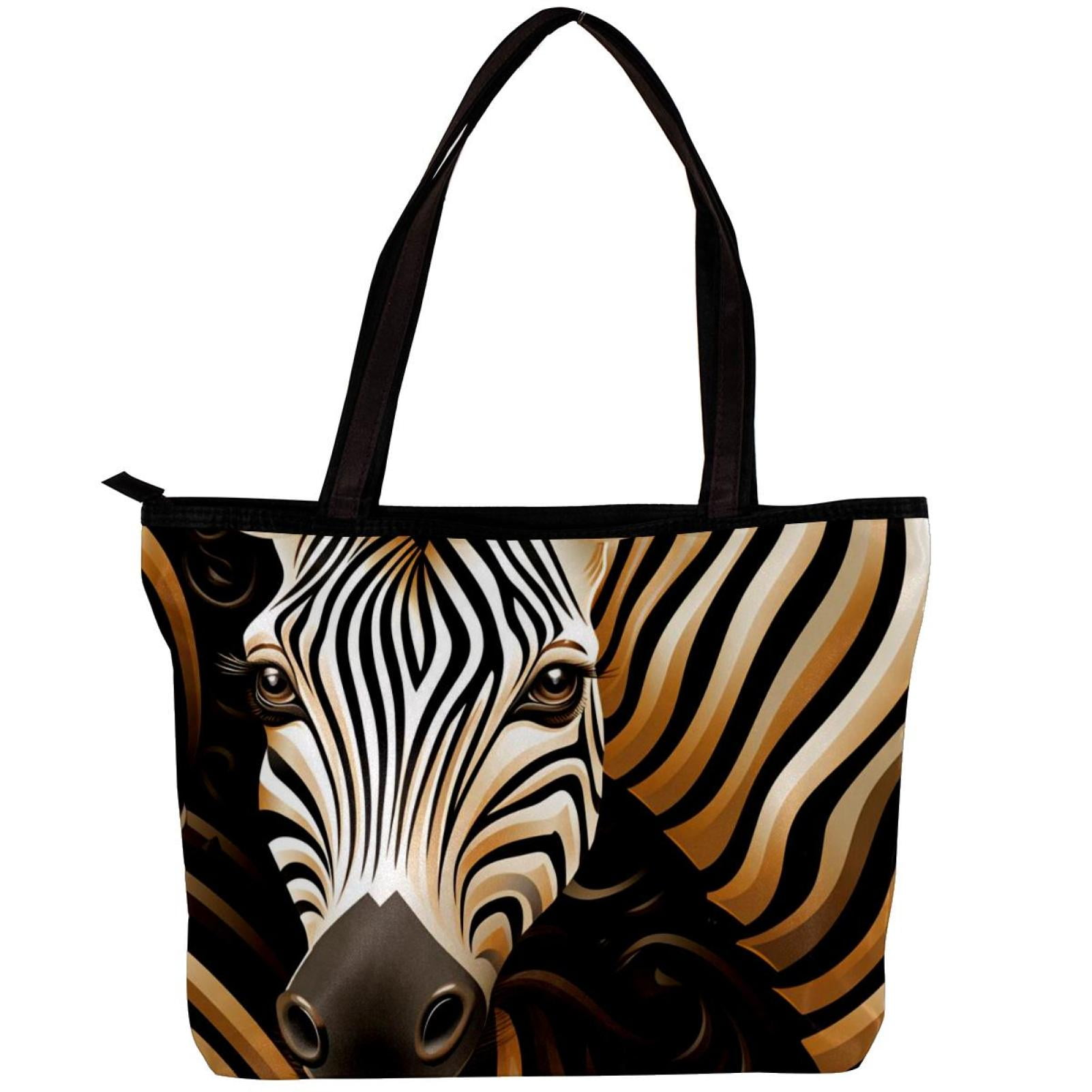 Zebra Animals Bag Canvas High Quality Crossbody Reusable Grocery Bags ...