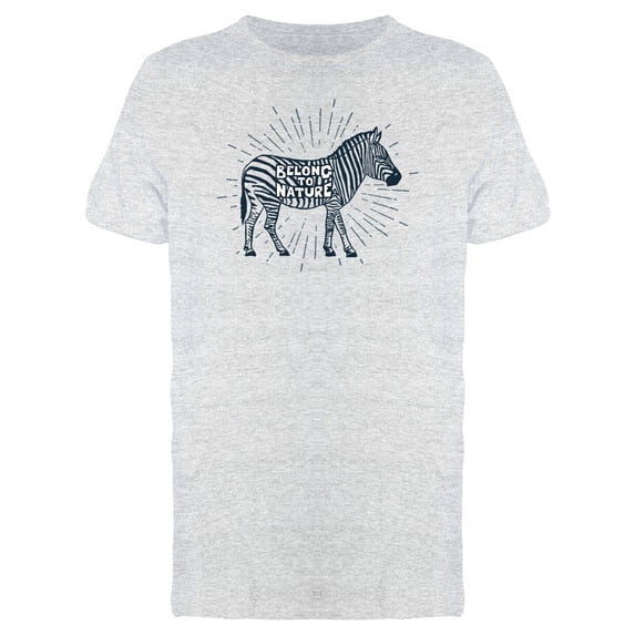 Zebra Belong To Nature Slogan Tee Men's -Image by Shutterstock