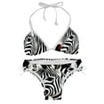 thumbnail image 1 of Zebra Bikini Set with Detachable Sponge & Adjustable Strap, Two-Pack, Ideal for Beach & Pool, Swimsuit Swimsuits Bikini, 1 of 6