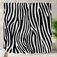 thumbnail image 1 of Zebra Black White Decor Shower Curtain,African Black and White Zebra Bathroom Decor Polyester Fiber Plastic Rings Quick-Drying Waterproof for Bathtubs/Bathroom, 72x72 inches, 1 of 6