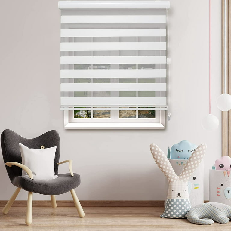 Zebra Blinds, Corded Dual Layer Zebra Roller Window Shades, Child Safe,  Window Treatments Sheer or Privacy Light Control, Day and Night Window  Drapes