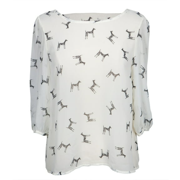 Zebra Bodies All-Over Sheer Women's Blouse - Large