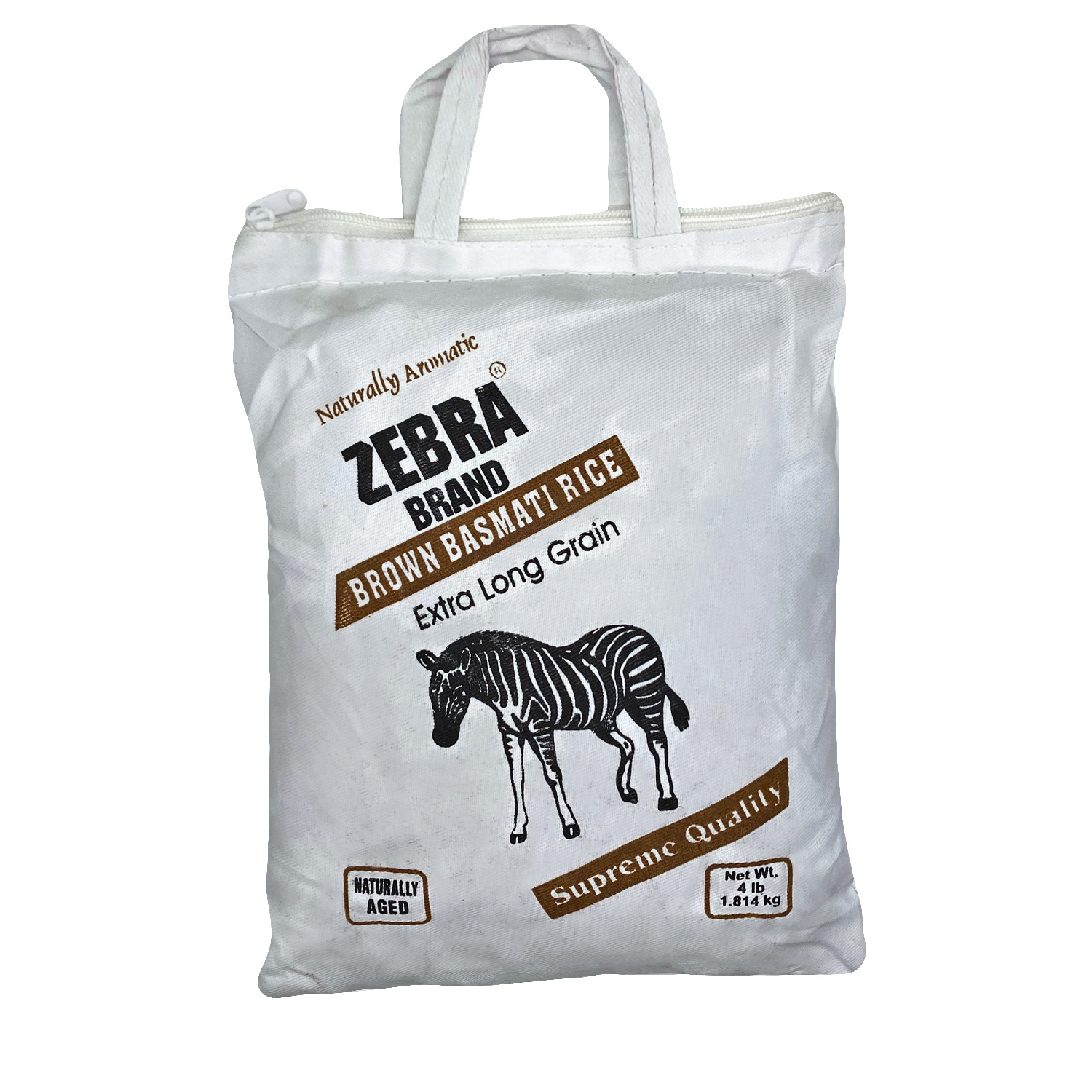 Zebra Brown Basmati Rice Extra Long Kernel, 4lb