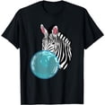thumbnail image 1 of Zebra Bubblegum Funny Animal Chewing Gum Girls Gift T-Shirt, 1 of 5