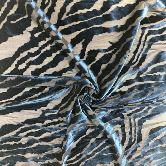 Zebra Burnout Velvet