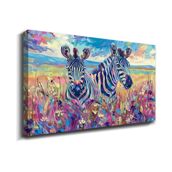 Zebra Canvas Art Zebras Wall Decor Canvas Wall Art For Livingroom Bedroom Office