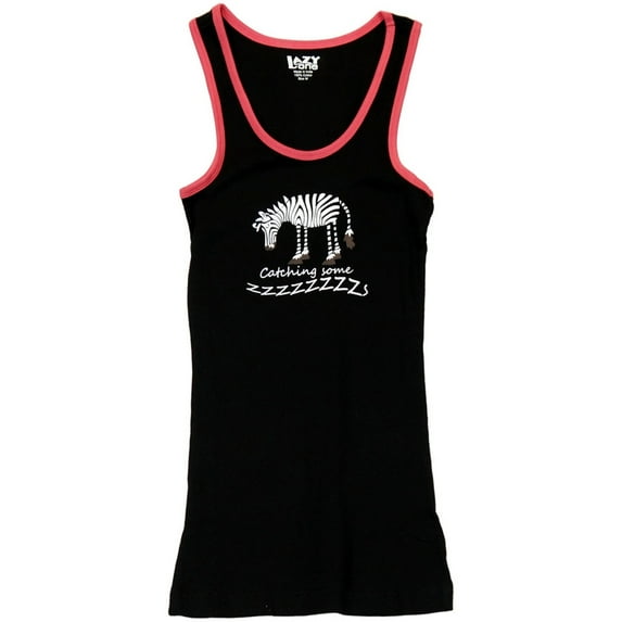 Zebra Catching Some ZZZ's Juniors Tank Top - Large