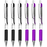 Zebra Classic Z-Grip Flight Ballpoint Pens - 1.2mm - Black and Violet - Pack of 6