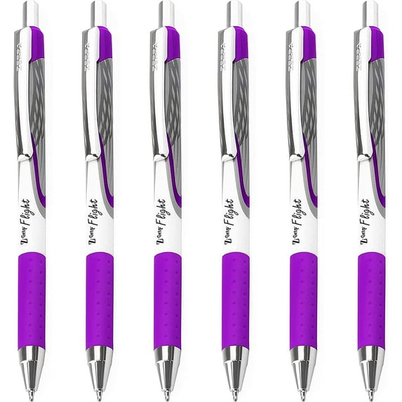 Zebra Classic Z-Grip Flight Ballpoint Pens - 1.2mm - Purple - Pack of 6