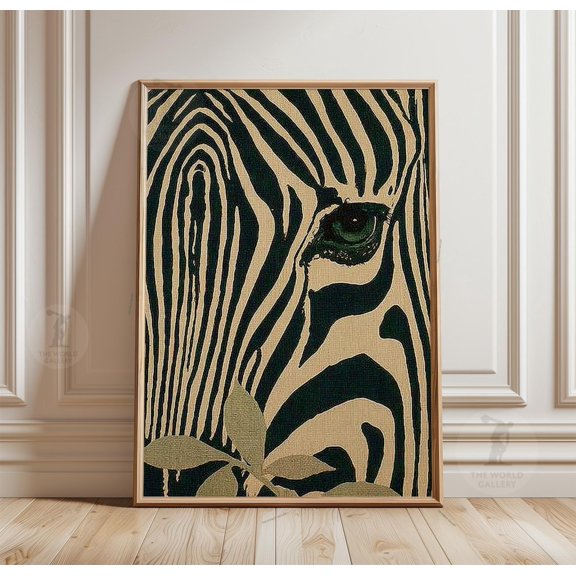 Zebra Close Up Poster Safari Animal Wall Art Print
