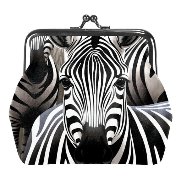 Zebra Coin Purse Wallet Bag Change Pouch Gifts for Women Kids Girls Key Holder