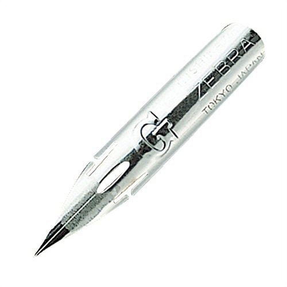 Zebra Comic G Model Chrome Pen Nib, 10 Nibs (1 Pack) (PG6BCK