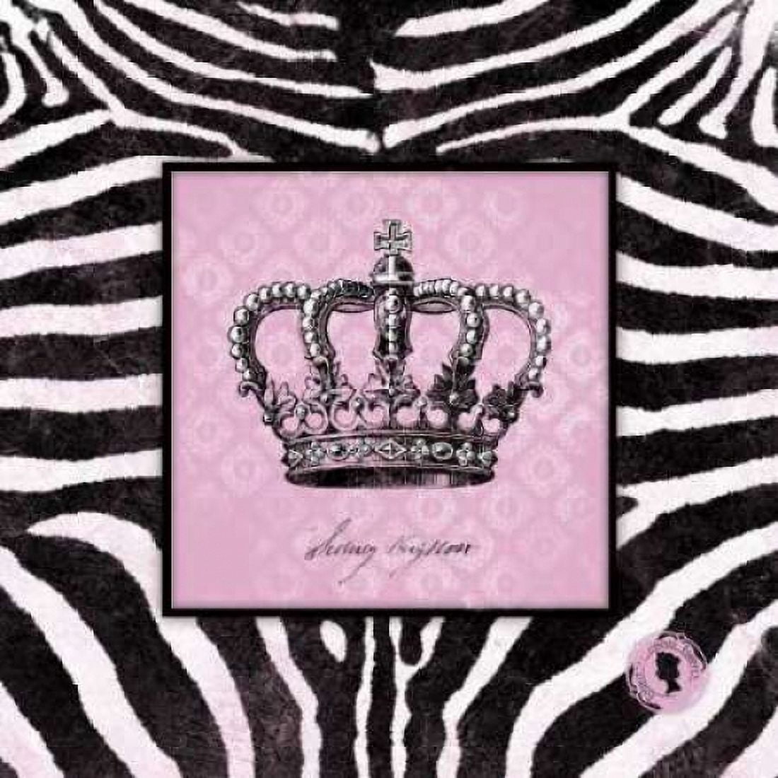 Zebra Crown I Canvas Art - Stephanie Marrott (24 x 24)