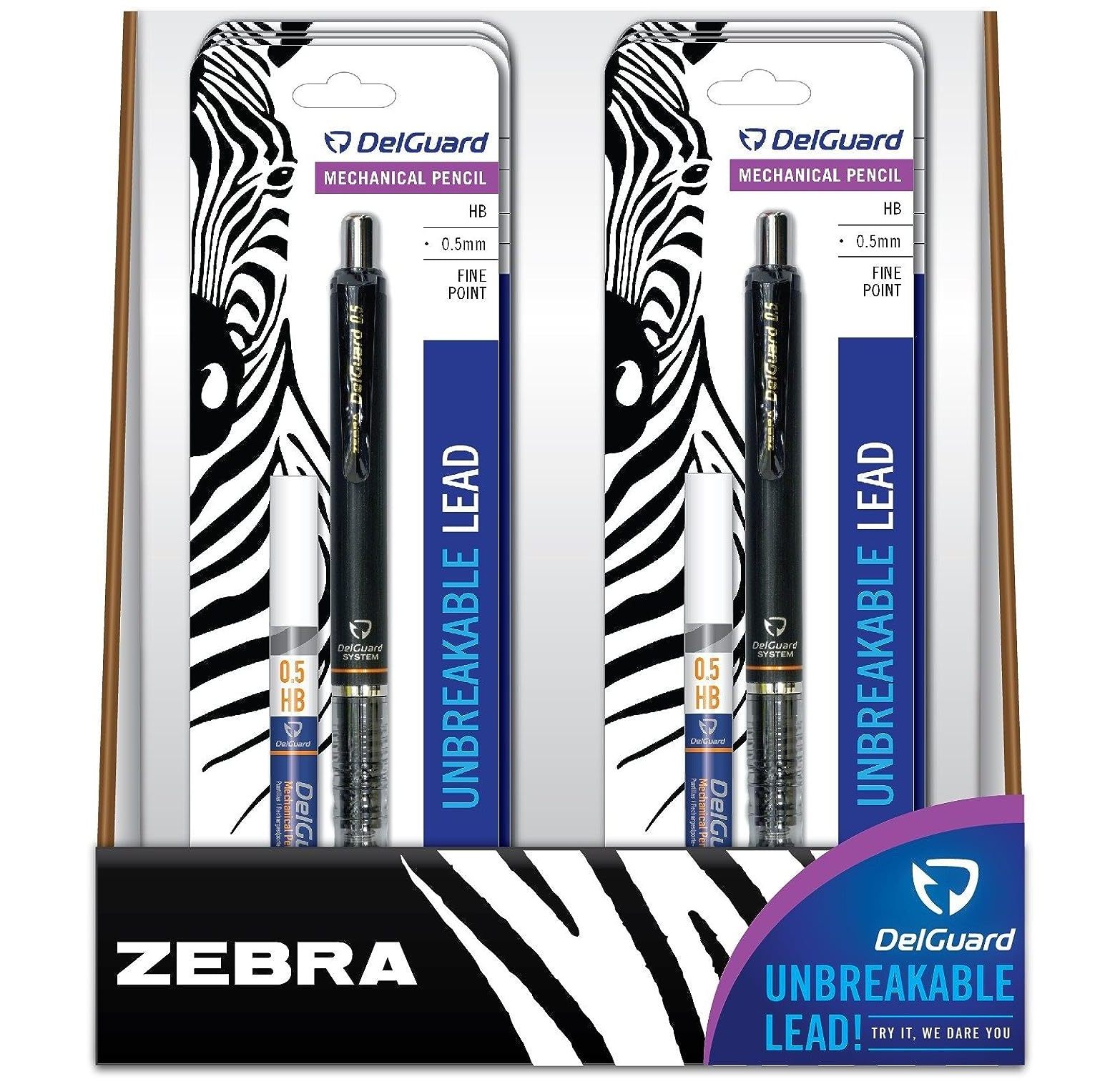 Zebra DelGuard Mechanical Pencil with Lead Refill, Fine Point, 0.5mm