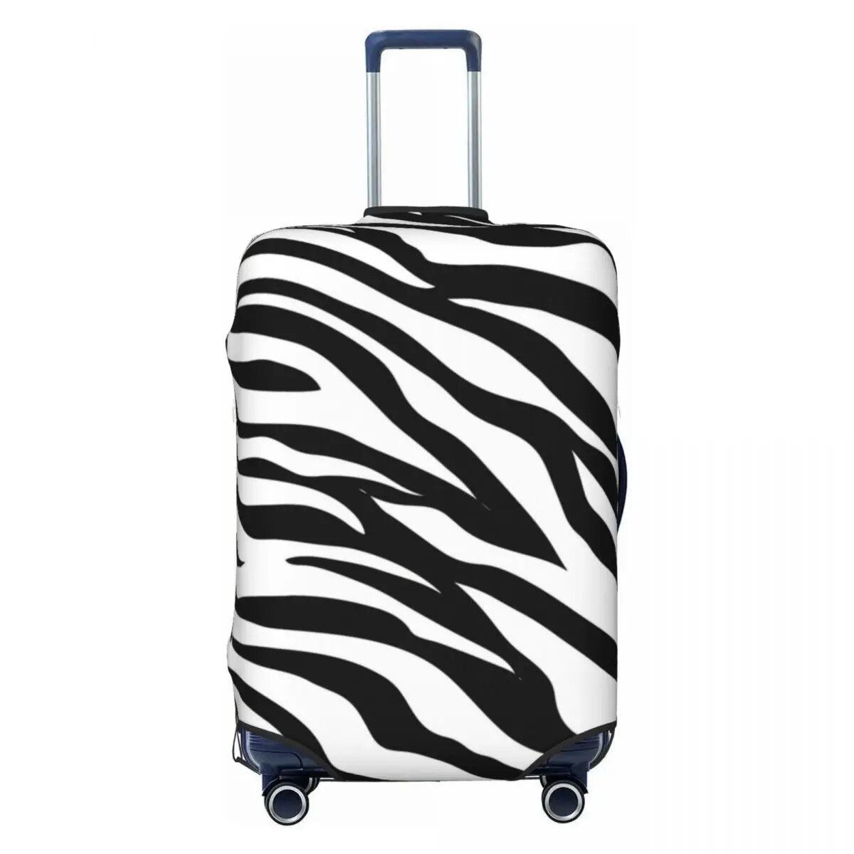 Zebra Design Suitcase Cover Black And White Stripes Cruise Trip