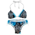 thumbnail image 1 of Zebra Detachable Sponge Adjustable Strap Bikini Set Swimsuit, Two-Pack - Beach and Pool Ready, 1 of 6