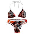 thumbnail image 1 of Zebra Detachable Sponge Adjustable Strap Bikini Set Two-Pack Beachwear Scene Swimsuit, 1 of 6