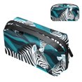 thumbnail image 1 of Zebra Digital Pouch Oxford Fabric Waterproof USB Charger Multi Cable Cord Organizer 5.9x9.44x3.14 in, 1 of 6