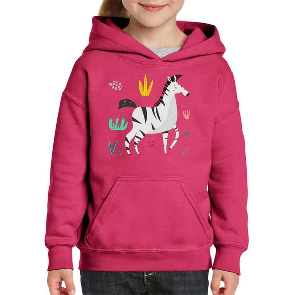 Zebra Doodle Safari Hoodie Juniors -Image by Shutterstock,  Medium
