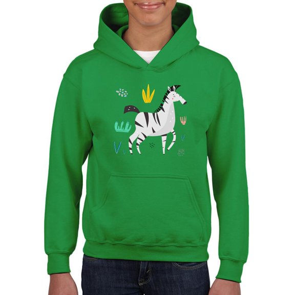 Zebra Doodle Safari Hoodie Juniors -Image by Shutterstock,  Medium