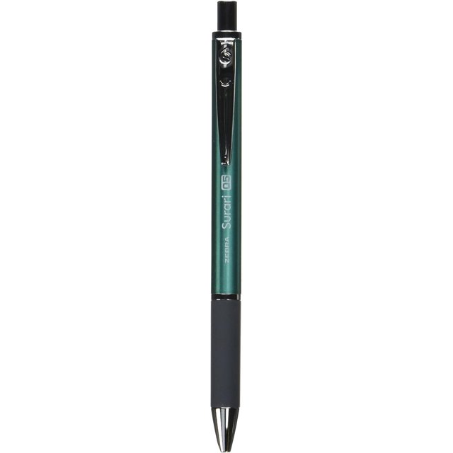 Zebra Emulsion Ink Ballpoint Pen Surari 300 0.5mm Point, Blue Green Body (BAS38BG)
