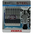 Zebra F301 Ballpoint Retractable Pen, Black Ink, Fine Point 9 Pens