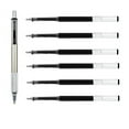 thumbnail image 1 of Zebra F-701 Stainless Steel Ballpoint Retractable Pen & Ballpoint F-Refills, Black Ink, 1 Pen & 6 Refills, 1 of 1