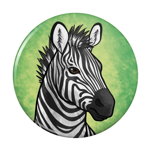 Zebra Face Kitchen Refrigerator Locker Button Magnet