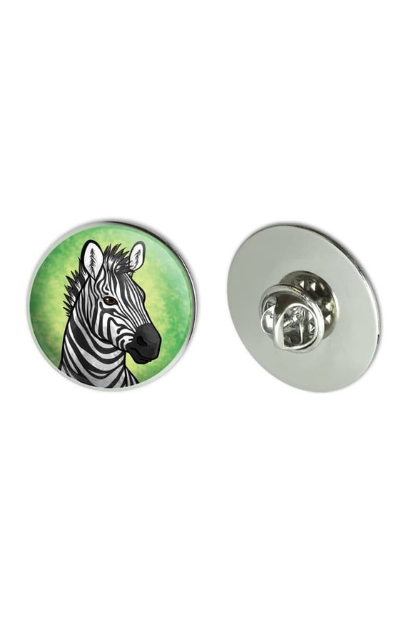 Zebra Face Metal 1.1" Tie Tack Hat Lapel Pin Pinback