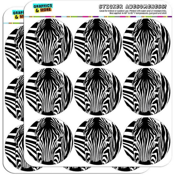 Zebra Face Safari Print Stripes 18 2" Planner Calendar Scrapbooking Crafting Stickers