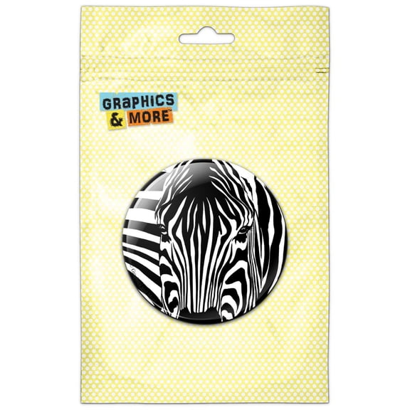 Zebra Face Safari Print Stripes Refrigerator Button Magnet