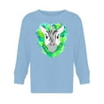 thumbnail image 1 of Zebra Face With Leaves Long Sleeve Toddler -Image by Shutterstock,  4 Toddler, 1 of 4