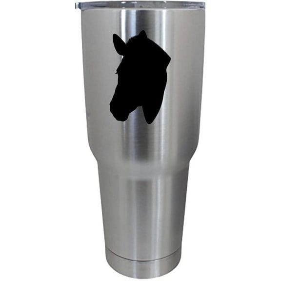 Zebra Face Zoo Animal Themed Etched 30oz Stainless Steel Tumbler