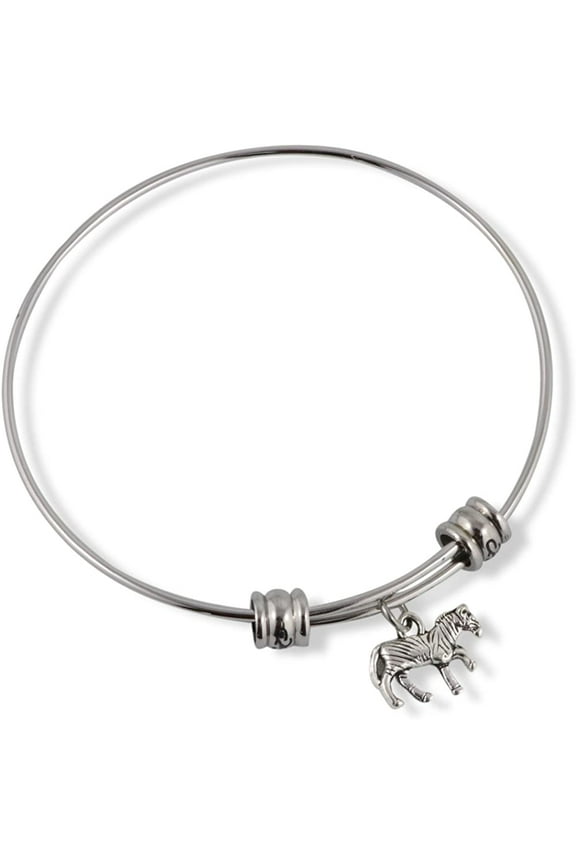 Zebra Fancy Bangle Bracelet Jewelry African Wildlife Gift for Women Men Girls Boys