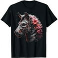 thumbnail image 1 of Zebra Fantasy Flowers Artwork | Animal Motif Zebra T-Shirt, 1 of 3