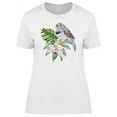 thumbnail image 1 of Zebra Finch On Jungle Leaves Tee Women's -Image by Shutterstock, 1 of 2