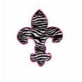 thumbnail image 1 of Zebra Fleur De Lis - Embroidered Iron on Patch, 1 of 1