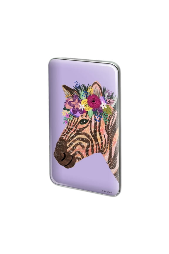 Zebra Flower Floral Hair Metal Rectangle Lapel Hat Pin Tie Tack Pinback