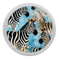 thumbnail image 1 of Zebra Fluorescent Glow-in-the-Dark Drawer Pulls: 4-Pack Round Knobs with Screws - Ideal for Cabinets, Wardrobes, and Dressers - Unique Furniture Decor - Enhance with Door Knobs, 1 of 6